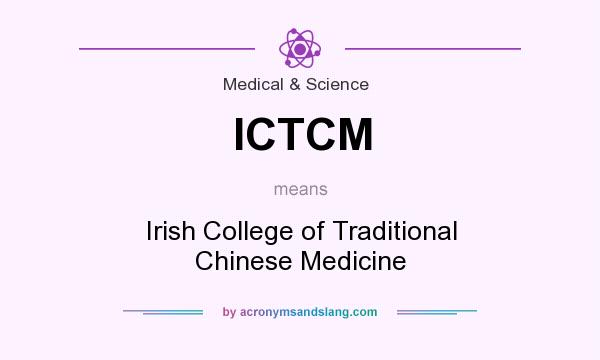 What does ICTCM mean? It stands for Irish College of Traditional Chinese Medicine