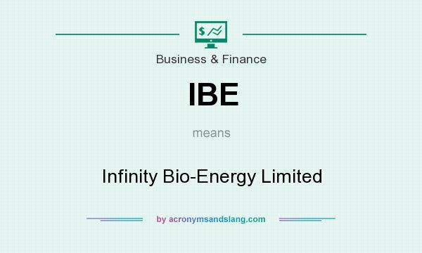 What does IBE mean? It stands for Infinity Bio-Energy Limited