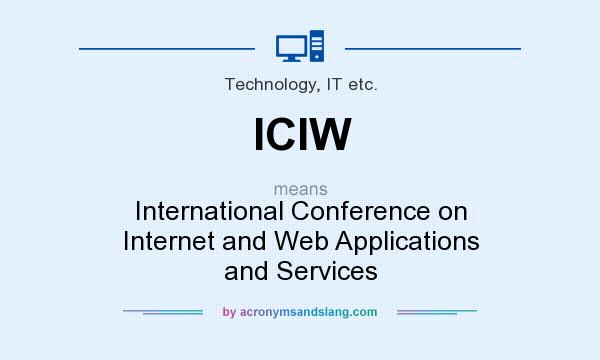 What does ICIW mean? It stands for International Conference on Internet and Web Applications and Services