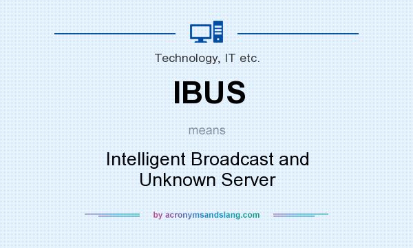 What does IBUS mean? It stands for Intelligent Broadcast and Unknown Server
