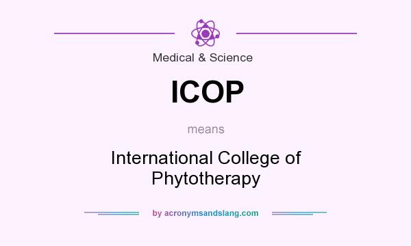 What does ICOP mean? It stands for International College of Phytotherapy