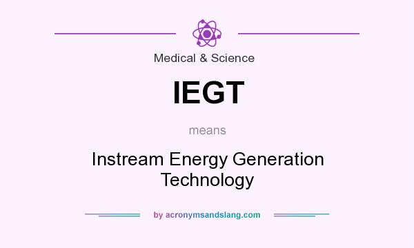 What does IEGT mean? It stands for Instream Energy Generation Technology