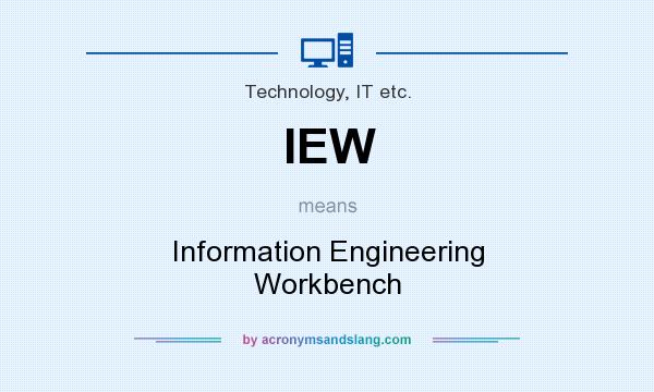 What does IEW mean? It stands for Information Engineering Workbench