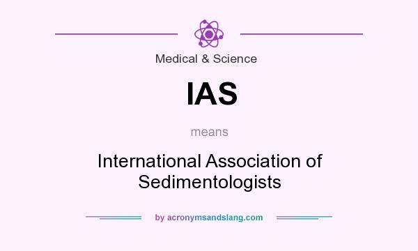 What does IAS mean? It stands for International Association of Sedimentologists