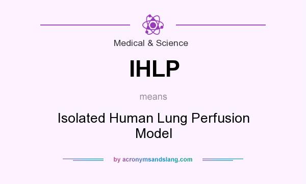 What does IHLP mean? It stands for Isolated Human Lung Perfusion Model