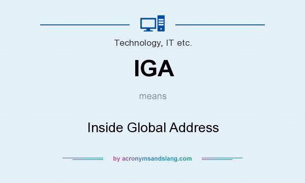 What does IGA mean? It stands for Inside Global Address