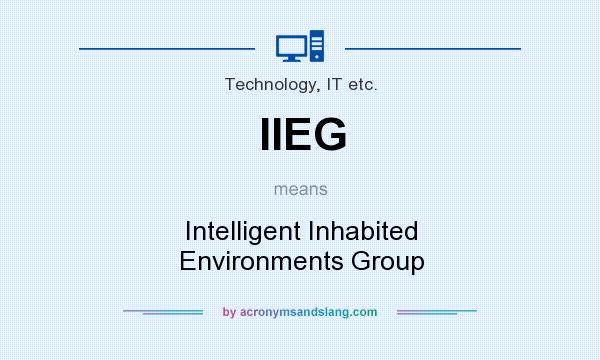 What does IIEG mean? It stands for Intelligent Inhabited Environments Group