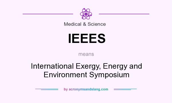 What does IEEES mean? It stands for International Exergy, Energy and Environment Symposium