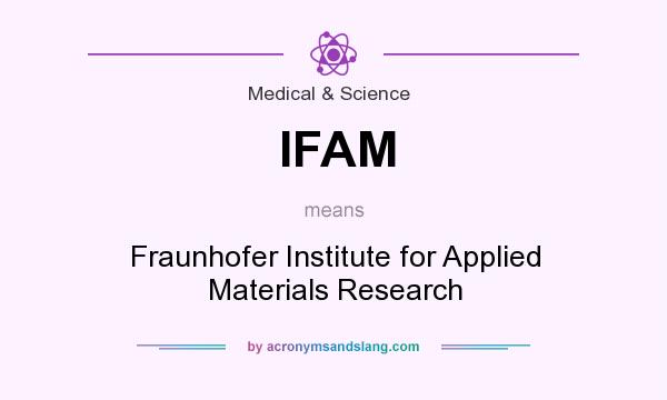 What does IFAM mean? It stands for Fraunhofer Institute for Applied Materials Research