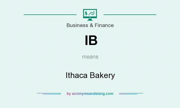 What does IB mean? It stands for Ithaca Bakery