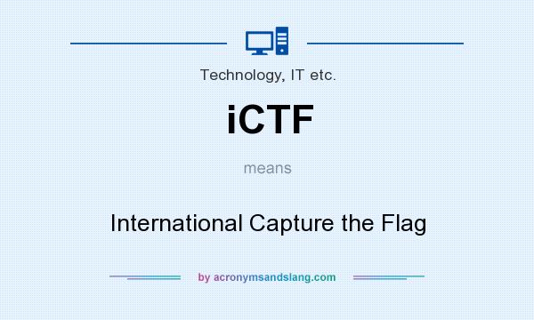 What does iCTF mean? It stands for International Capture the Flag
