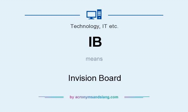 What does IB mean? It stands for Invision Board