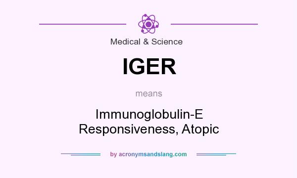 What does IGER mean? It stands for Immunoglobulin-E Responsiveness, Atopic