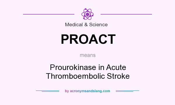 What does PROACT mean? It stands for Prourokinase in Acute Thromboembolic Stroke