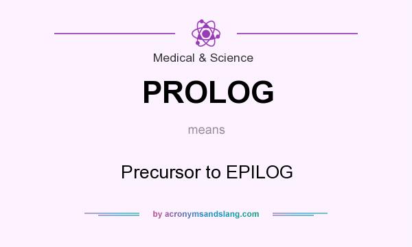 What does PROLOG mean? It stands for Precursor to EPILOG