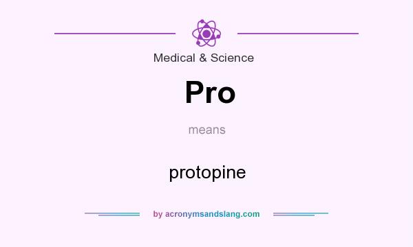 What does Pro mean? It stands for protopine