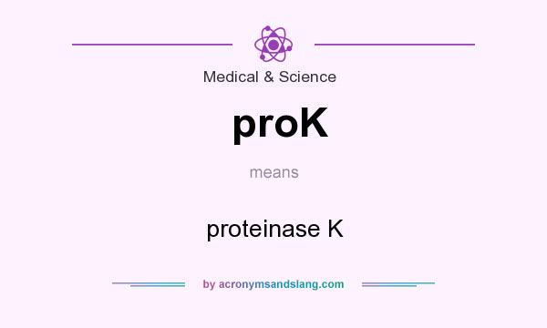 What does proK mean? It stands for proteinase K