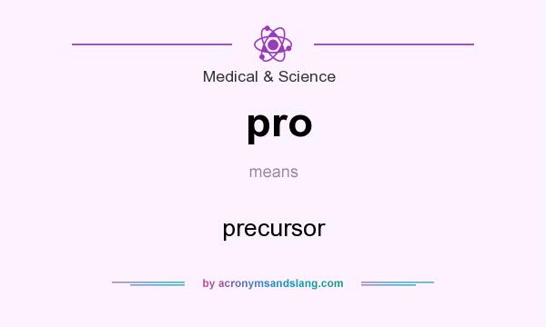 What does pro mean? It stands for precursor