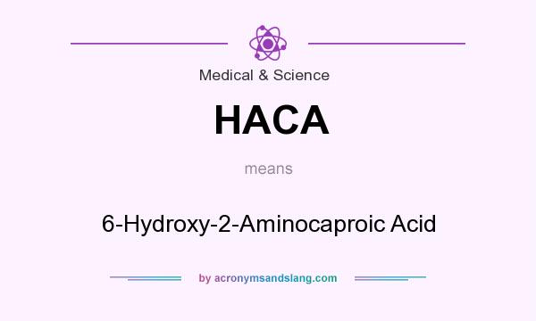 What does HACA mean? It stands for 6-Hydroxy-2-Aminocaproic Acid