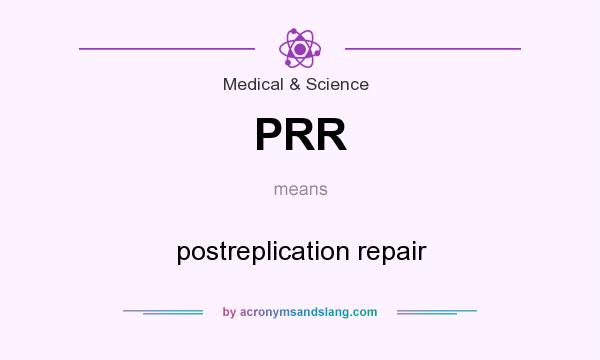 What does PRR mean? It stands for postreplication repair