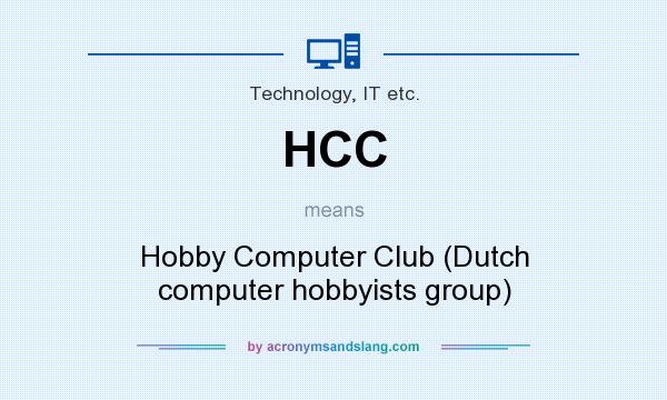 What does HCC mean? It stands for Hobby Computer Club (Dutch computer hobbyists group)