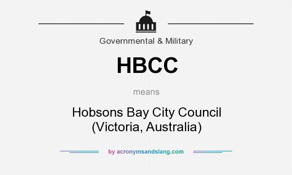 What does HBCC mean? It stands for Hobsons Bay City Council (Victoria, Australia)