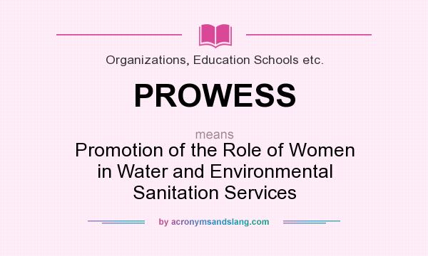 What does PROWESS mean? It stands for Promotion of the Role of Women in Water and Environmental Sanitation Services