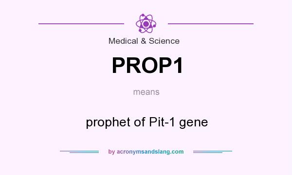 What does PROP1 mean? It stands for prophet of Pit-1 gene