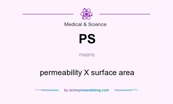 What does PS mean? It stands for permeability X surface area