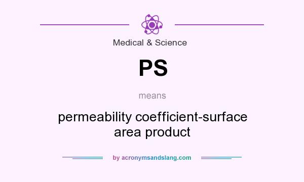 What does PS mean? It stands for permeability coefficient-surface area product