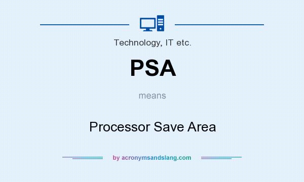 What does PSA mean? It stands for Processor Save Area