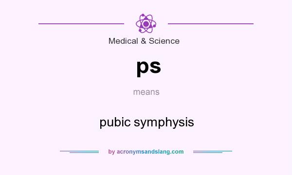What does ps mean? It stands for pubic symphysis