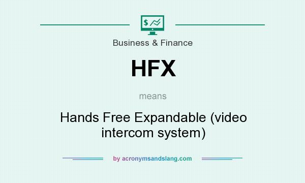 What does HFX mean? It stands for Hands Free Expandable (video intercom system)