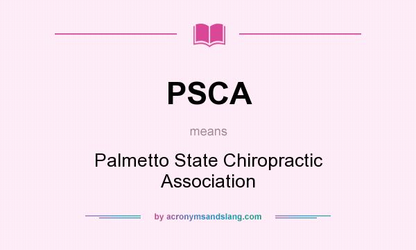 What does PSCA mean? It stands for Palmetto State Chiropractic Association