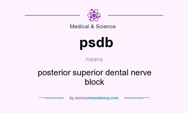 What does psdb mean? It stands for posterior superior dental nerve block