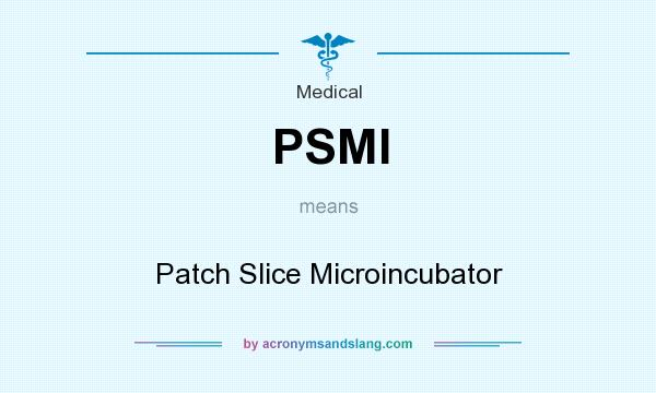 What does PSMI mean? It stands for Patch Slice Microincubator