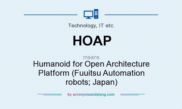 What does HOAP mean? It stands for Humanoid for Open Architecture Platform (Fuuitsu Automation robots; Japan)