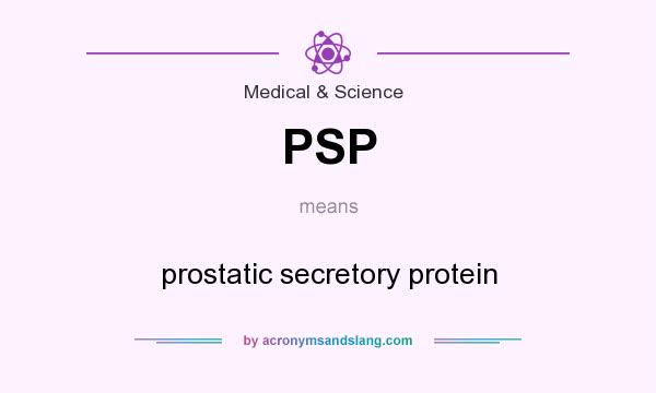 What does PSP mean? It stands for prostatic secretory protein