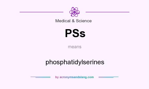 What does PSs mean? It stands for phosphatidylserines