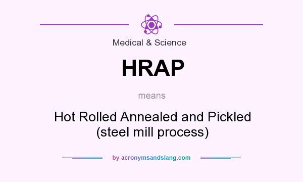 What does HRAP mean? It stands for Hot Rolled Annealed and Pickled (steel mill process)