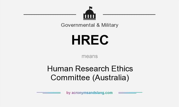 What does HREC mean? It stands for Human Research Ethics Committee (Australia)