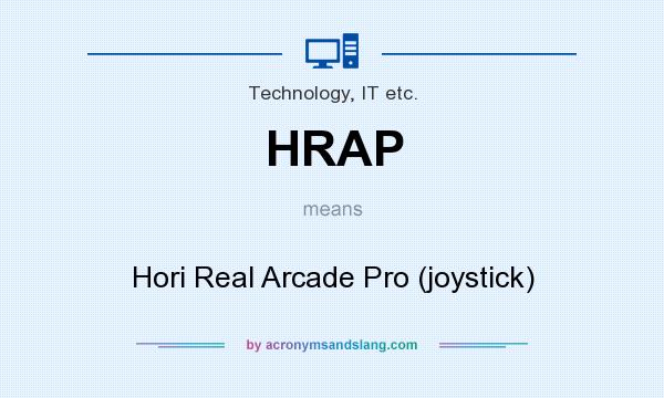 What does HRAP mean? It stands for Hori Real Arcade Pro (joystick)