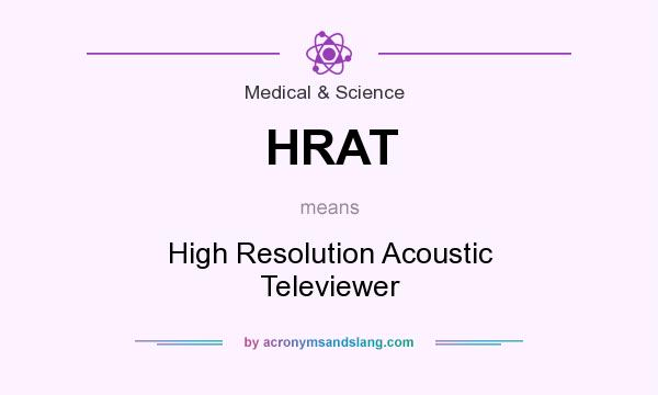 What does HRAT mean? It stands for High Resolution Acoustic Televiewer