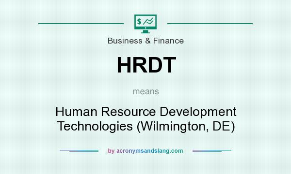 What does HRDT mean? It stands for Human Resource Development Technologies (Wilmington, DE)