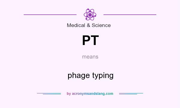 What does PT mean? It stands for phage typing