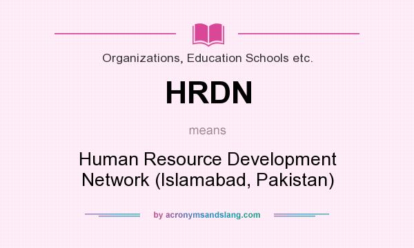 What does HRDN mean? It stands for Human Resource Development Network (Islamabad, Pakistan)