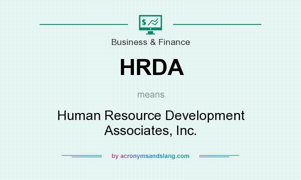What does HRDA mean? It stands for Human Resource Development Associates, Inc.