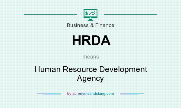 What does HRDA mean? It stands for Human Resource Development Agency