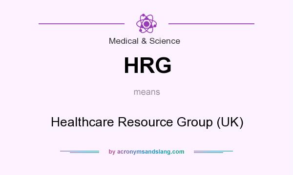 What does HRG mean? It stands for Healthcare Resource Group (UK)