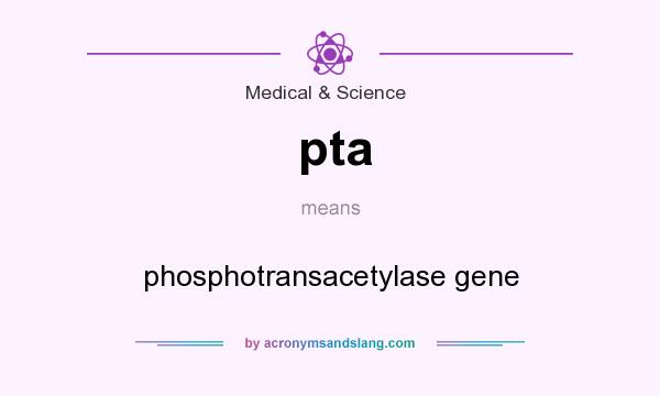 What does pta mean? It stands for phosphotransacetylase gene